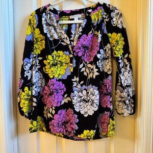 Dana Buchman Floral Blouse, Women size S